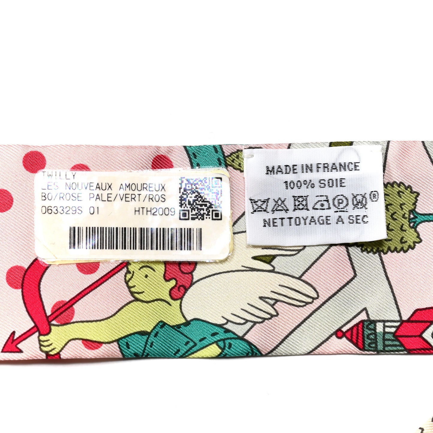 Silk Les Nouveaux Amoureux de Paris Twilly Rose Pale Vert Rose