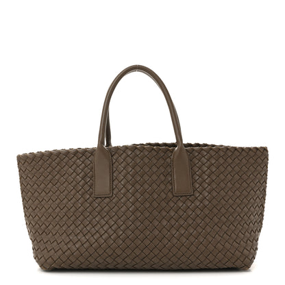 Bottega Veneta Lambskin Intreccio Small Cabat Taupe 1 of 14