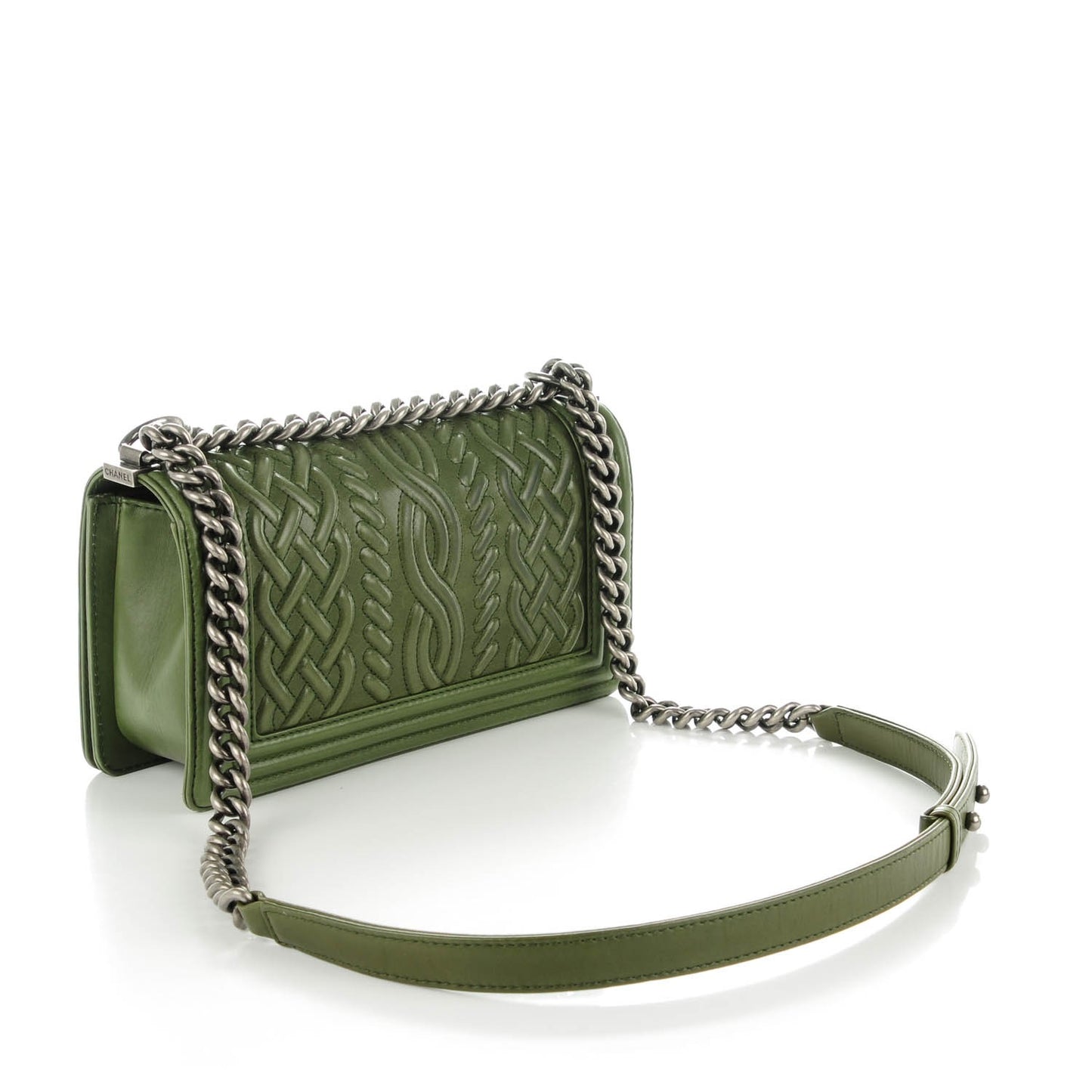 Lambskin Medium Celtic Boy Flap Green