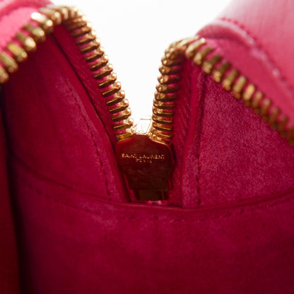 Saint Laurent Calfskin Small Monogram Cabas Lipstick Fuchsia 6 of 9