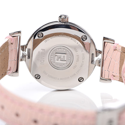 Fendi Stainless Steel Calfskin Diamond Pink Mother of Pearl 23mm Moda Quartz Watch 5 of 9