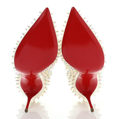 Christian Louboutin Patent Follies Spikes 100 Pumps 36.5 White 5 of 7