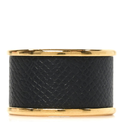 Hermes Madame Calfskin Large Olympe Ring S Black 3 of 4
