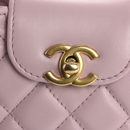 Chanel Shiny Aged Calfskin Quilted Mini Nano Kelly Shopper Light Pink 13 of 17