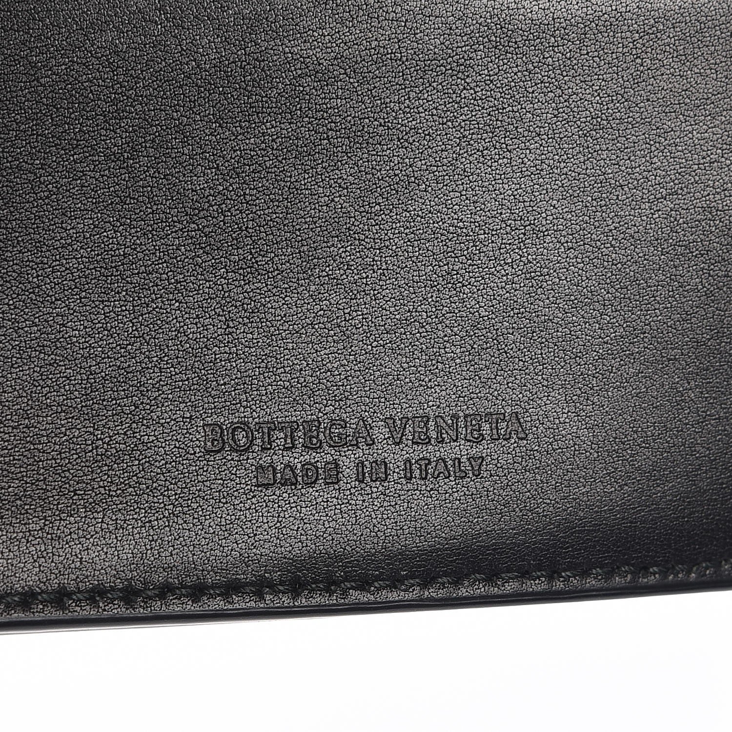 Bottega Veneta Patent Intrecciato Bi-Fold Wallet Nero Black 6 of 6