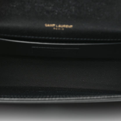 Saint Laurent Grain De Poudre Small Monogram Kate Satchel Black 5 of 9