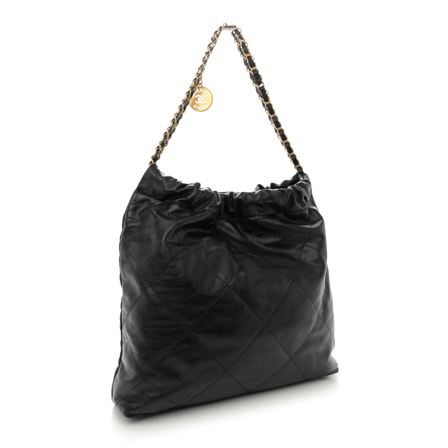 Chanel Shiny Calfskin Quilted Chanel 22 Black 4 of 13