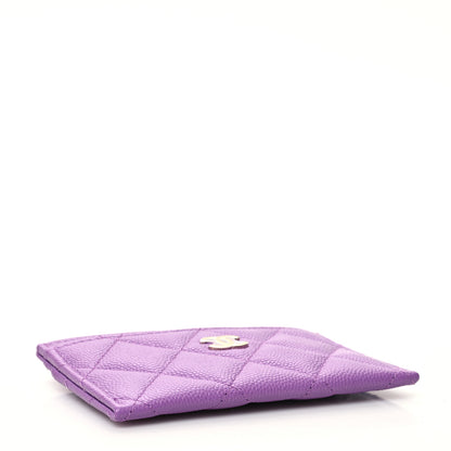 Chanel Caviar Quilted Card Holder Purple 4 of 12