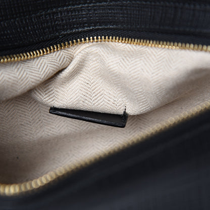 Loewe Calfskin Linen Embossed Small Messenger Bag Black 7 of 10