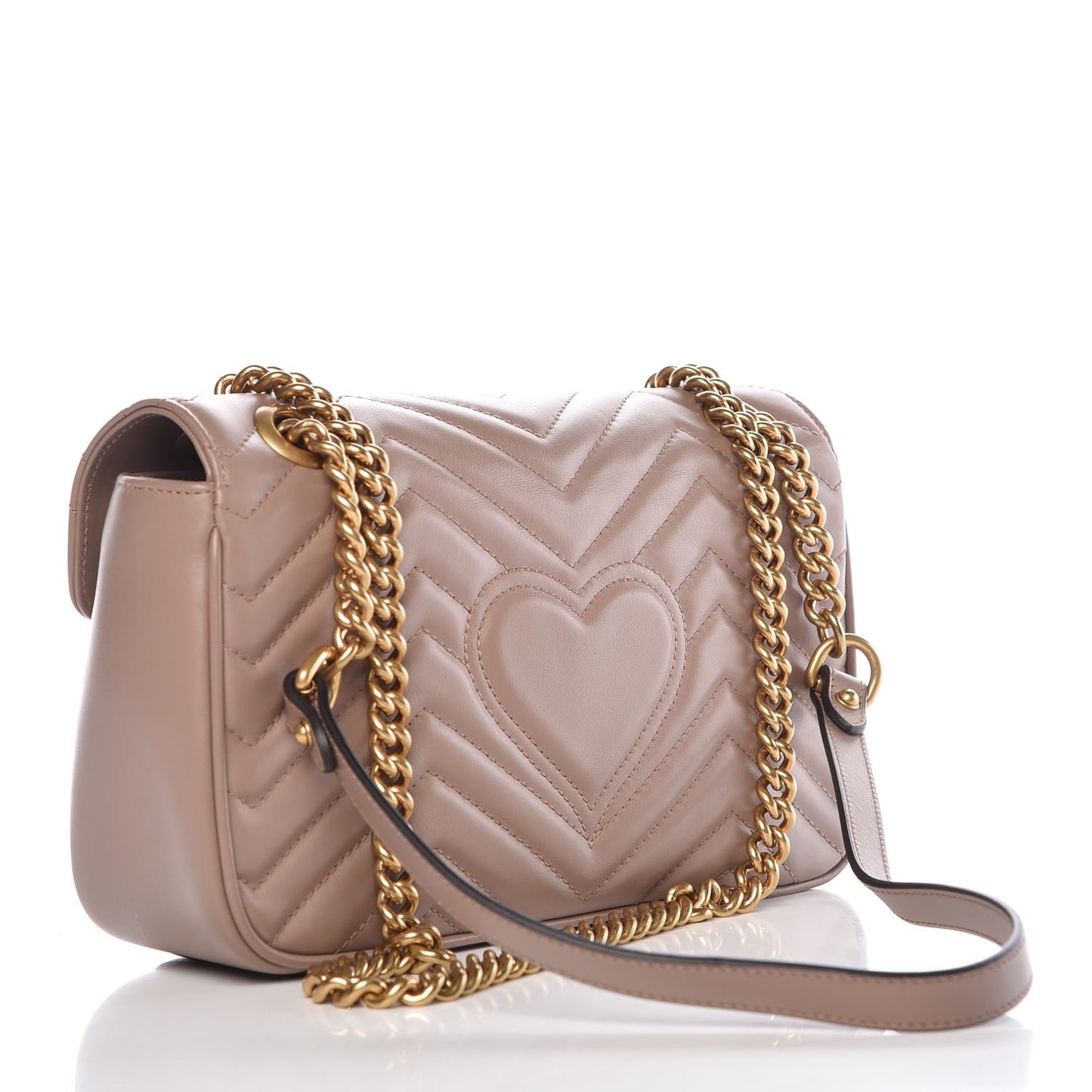 Calfskin Matelasse Small GG Marmont Shoulder Bag Porcelain Rose
