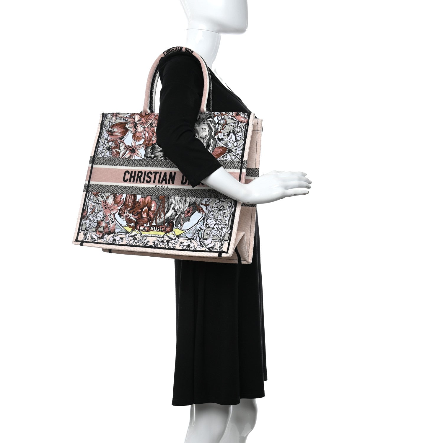 Christian Dior Canvas Embroidered La Force Book Tote Multicolor 2 of 9