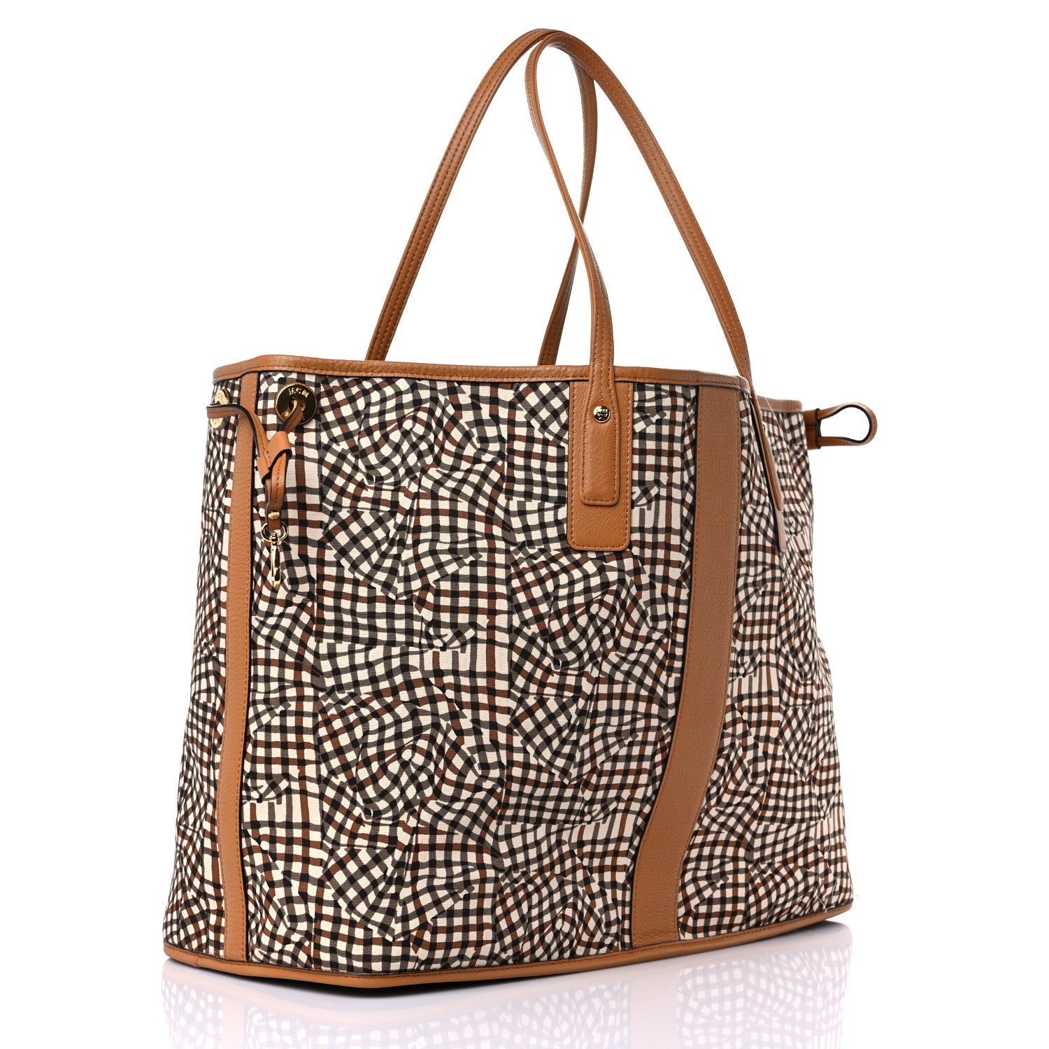 MCM Visetos Large Liz Reversible Shopper Tote Cognac 10 of 14