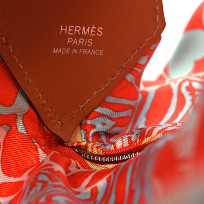 Hermes Silk Balusoie Vache Hunter La Promenade du Matin Bandana Bag Orange Poppy Fauve 6 of 13