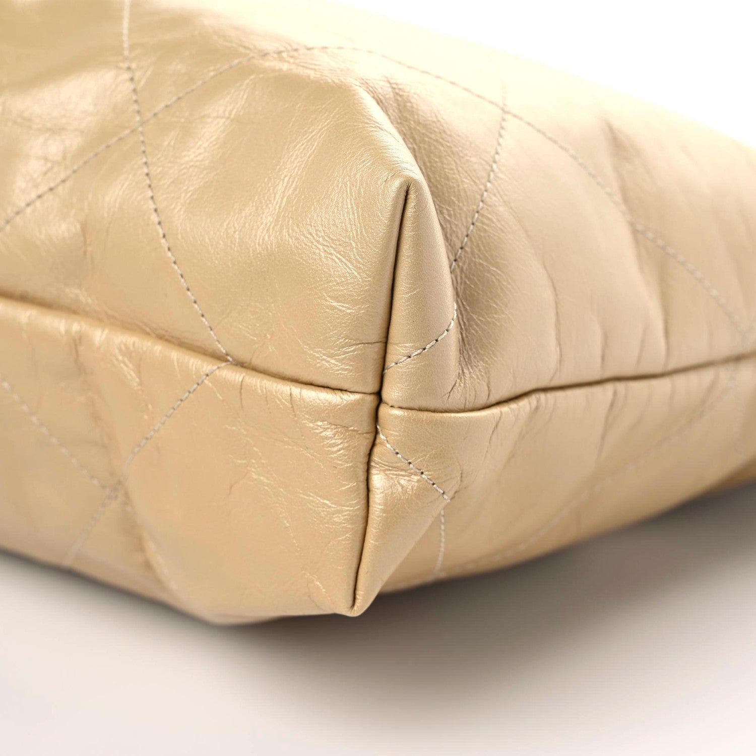 Chanel Shiny Crumpled Calfskin Quilted Chanel 22 Gold 7 of 10