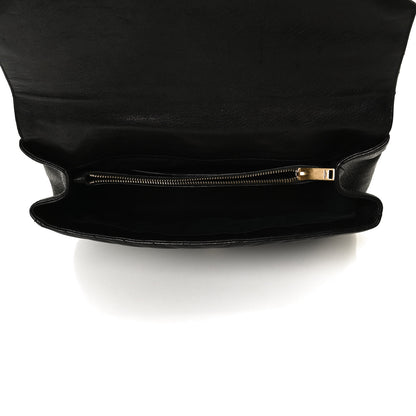 Saint Laurent Sheepskin Matelasse Chevron Monogram Large College Satchel Black 5 of 12