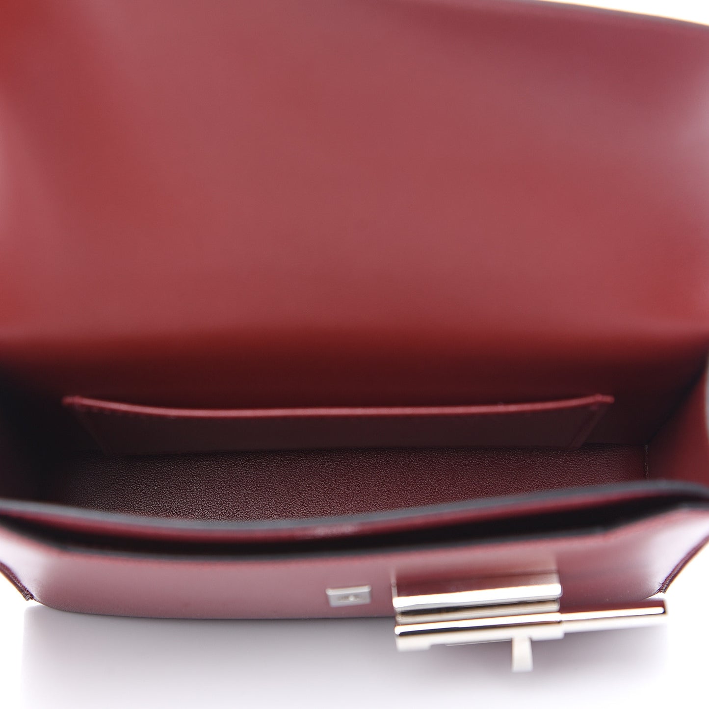 Tadelakt Mini Verrou Chaine Bag Rouge H