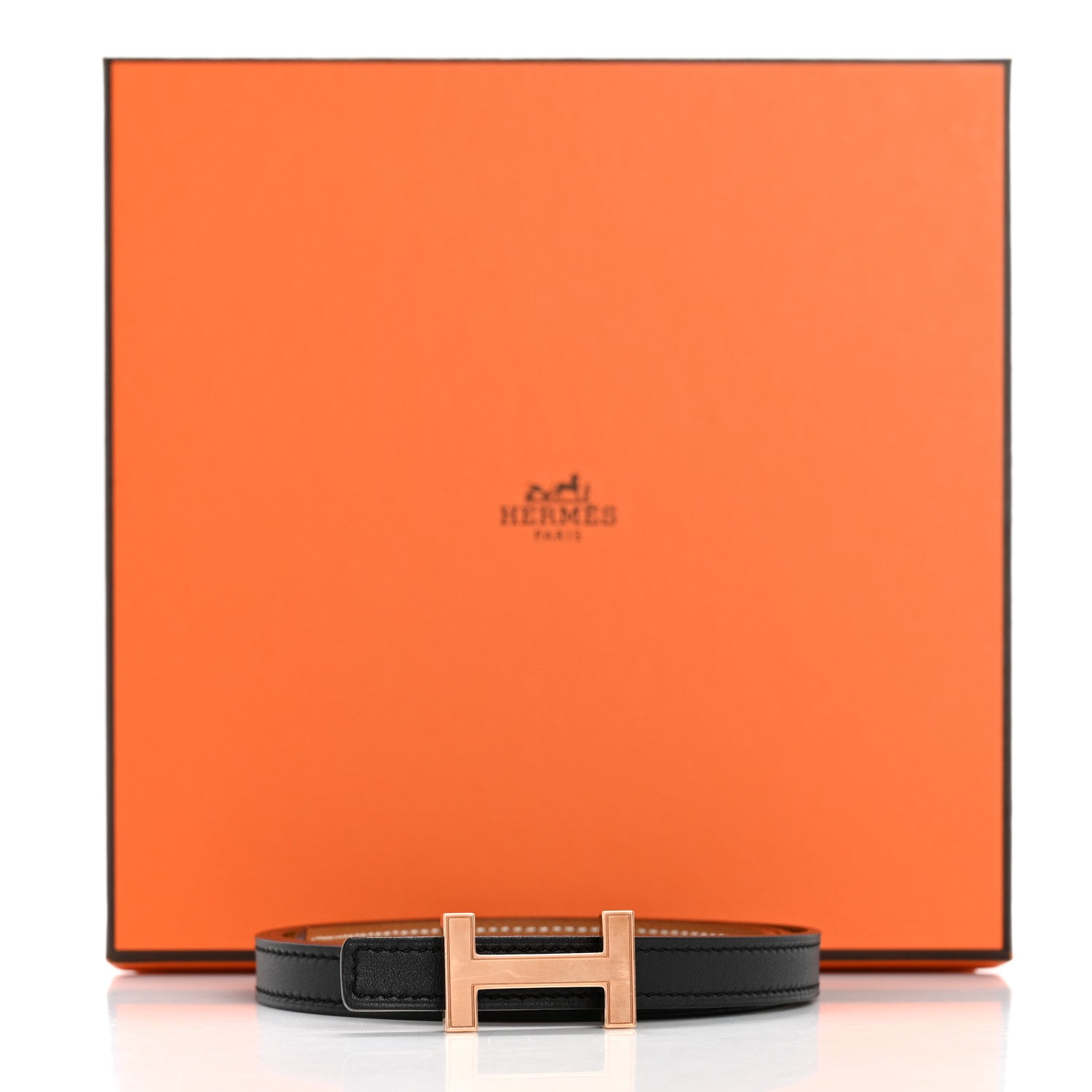 Hermes Swift Epsom 13mm Quizz H Belt 80 Black Gold 6 of 6