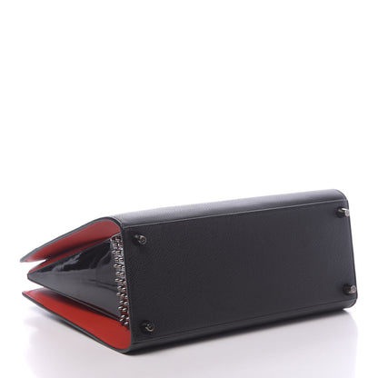 Christian Louboutin Calfskin Patent Studded Large Paloma Black 4 of 14