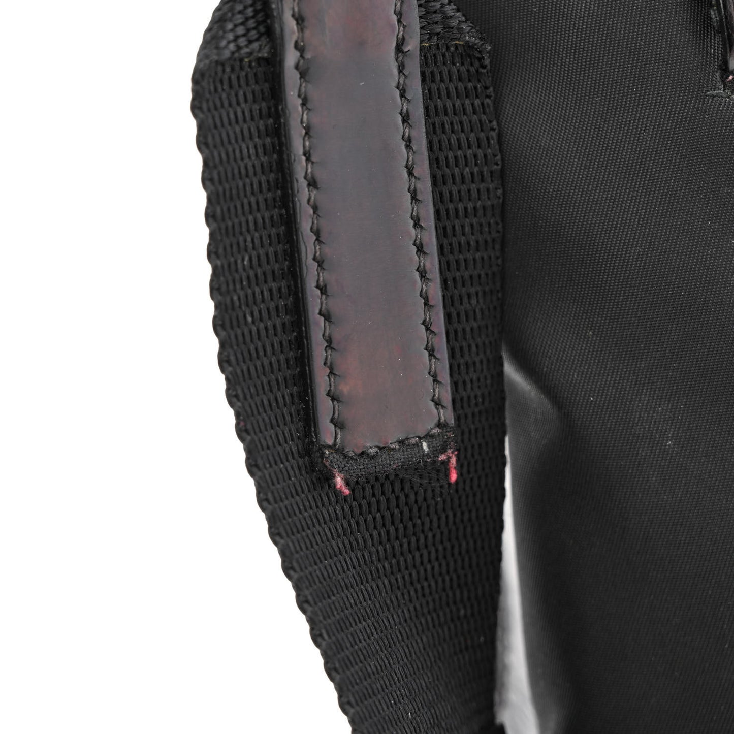 Tessuto Nylon Calfskin Crossbody Bag Black
