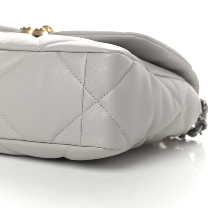 Chanel Lambskin Quilted Medium Chanel 19 Flap Grey 10 of 11