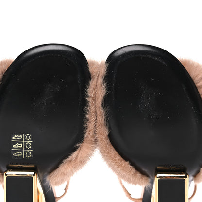 Fendi Mink Vitello Fendi First 95mm Slide Sandals 42 Pink 8 of 10