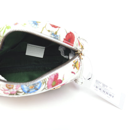 Gucci Canvas Flora Floral Trapuntata Small Zumi Dome Shoulder Bag White 4 of 10