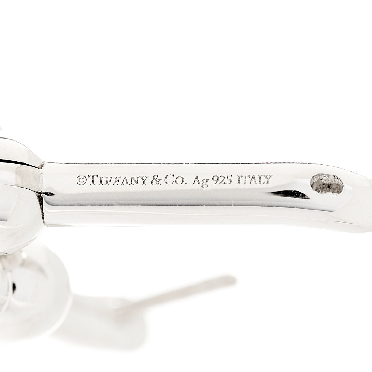 Tiffany Sterling Silver Large HardWear Link Earrings 3 of 4