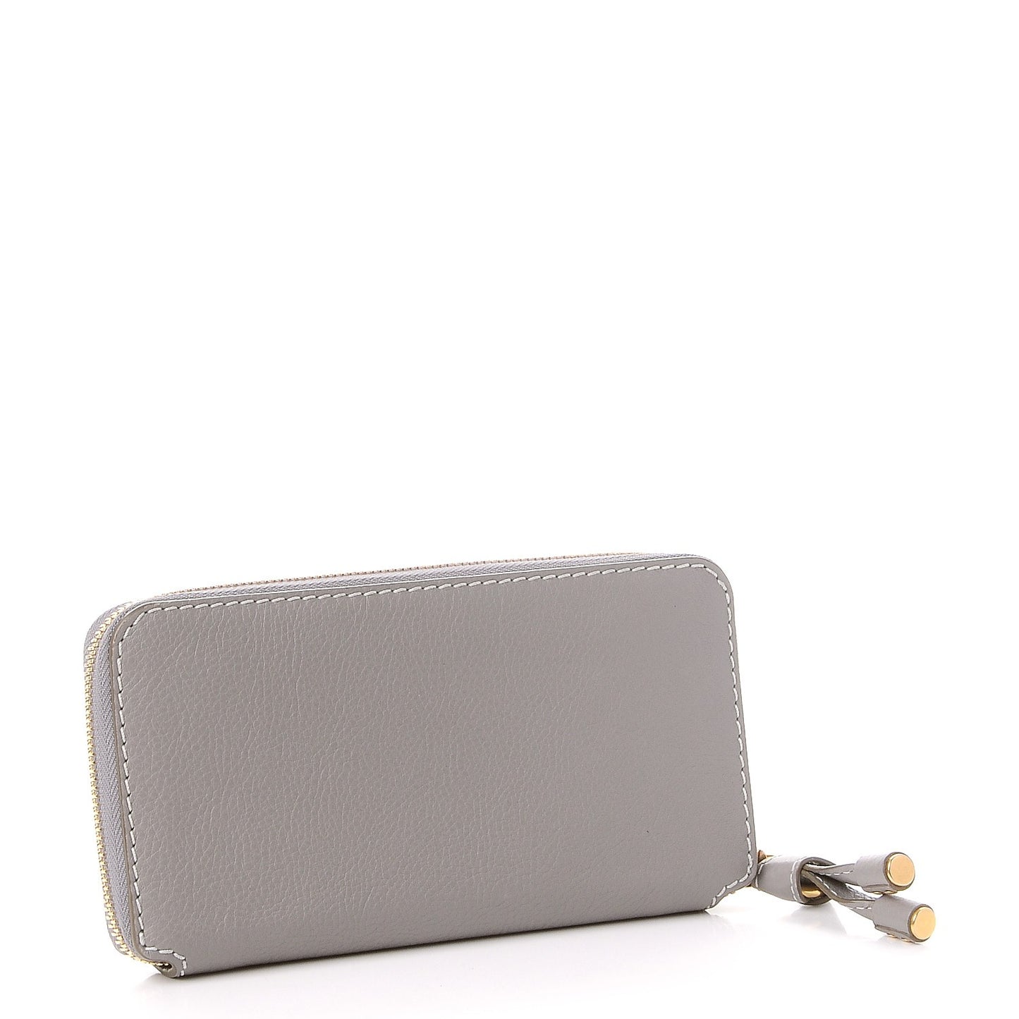 Calfskin Marcie Long Zip Around Wallet Cashmere Grey