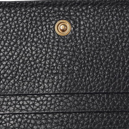 Gucci Pebbled Calfskin Animalier Tiger Card Case Black 6 of 8