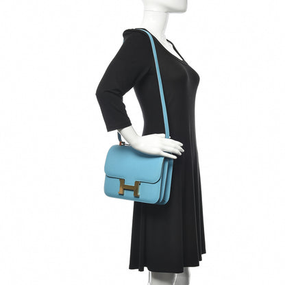 Hermes Epsom Constance 24 Bleu Du Nord 2 of 21