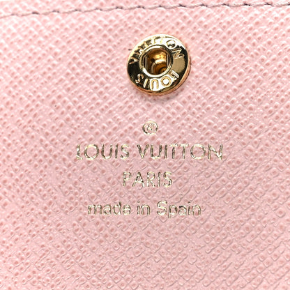 Louis Vuitton Damier Ebene Emilie Wallet Rose Ballerine 6 of 9
