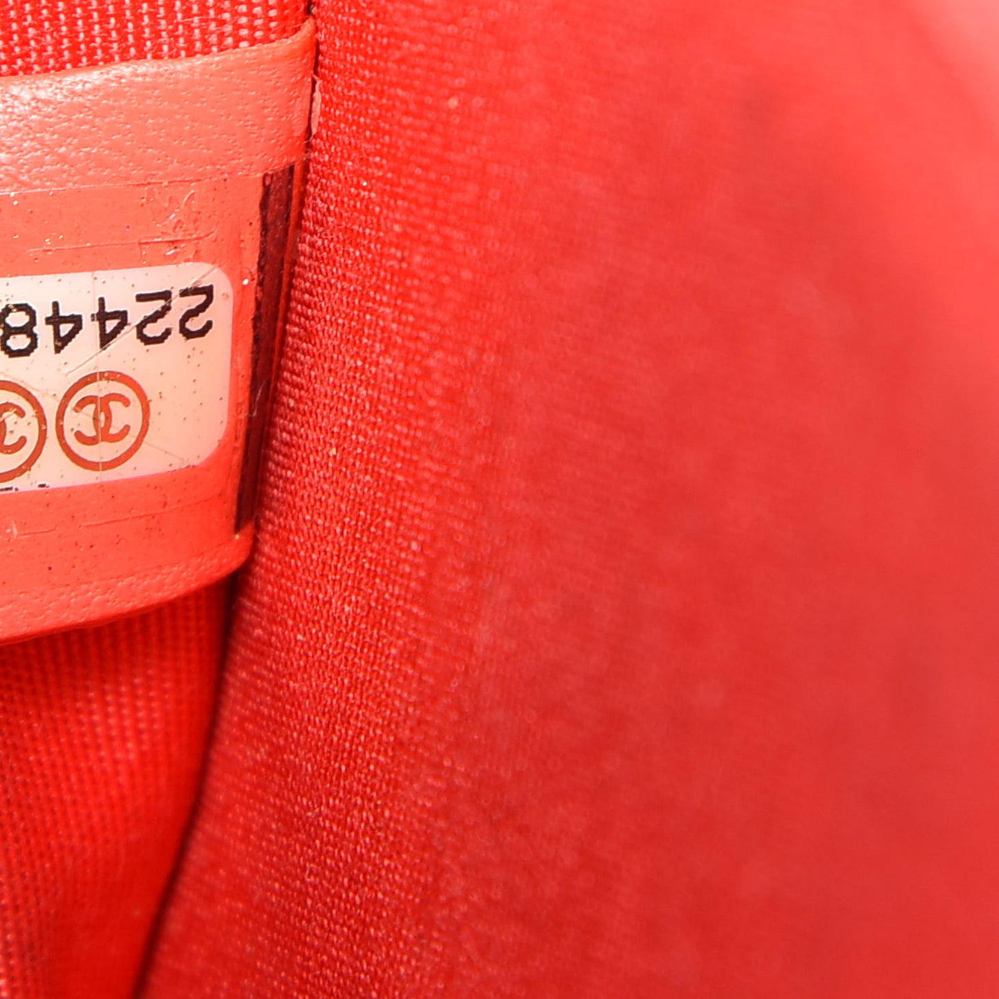 Lambskin Camellia Embossed Key Holder Case Coral