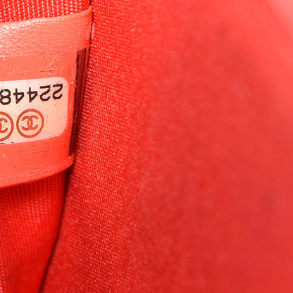 Chanel Lambskin Camellia Embossed Key Holder Case Coral 7 of 7