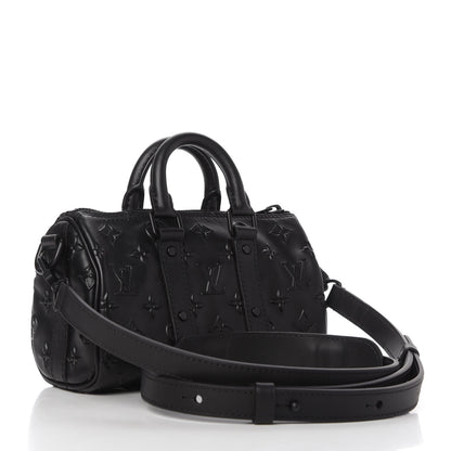 Louis Vuitton Monogram Seal Keepall XS Black 3 of 9