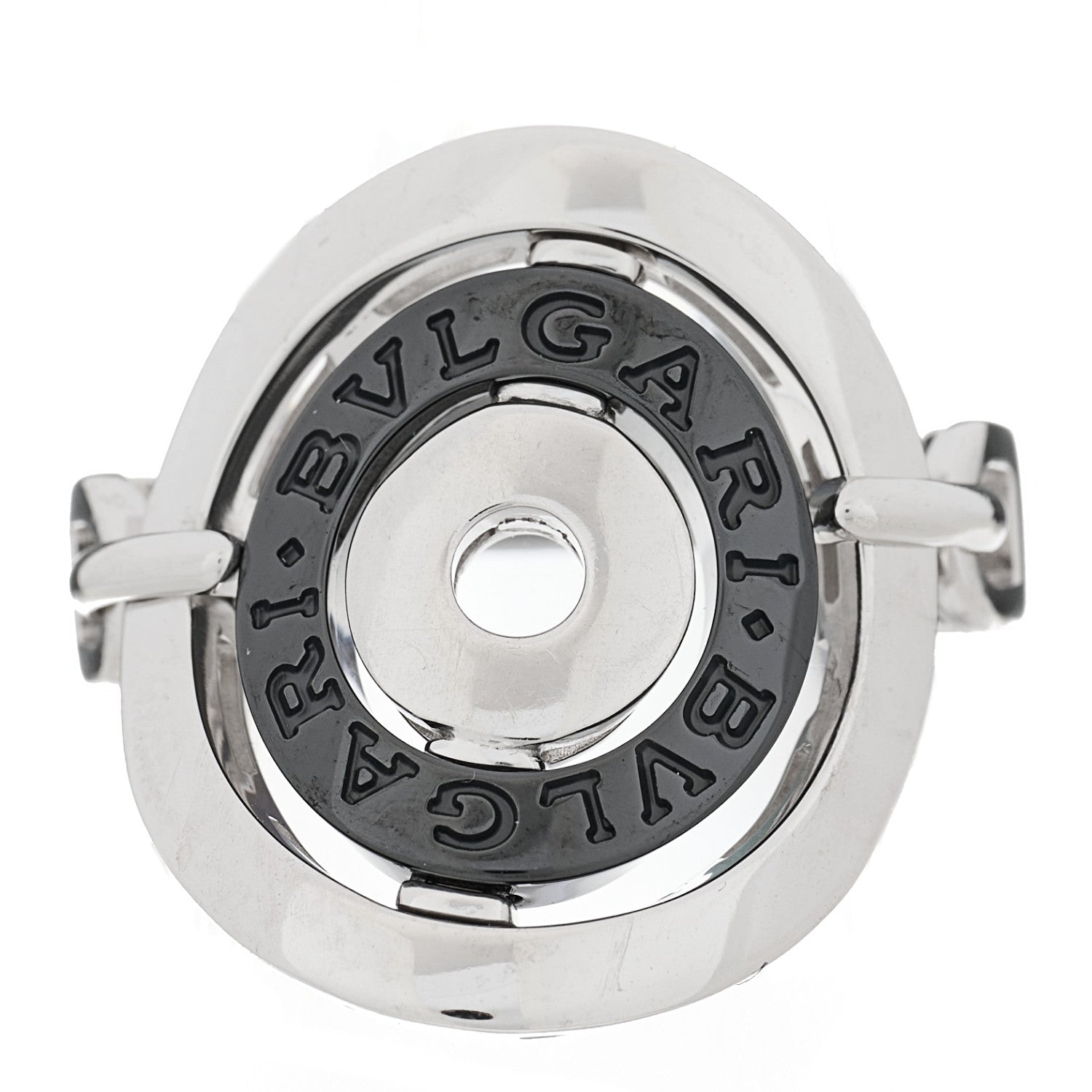 Bulgari 18K White Gold Black Ceramic Astrale Cerchi Ring 56 7.5 1 of 6