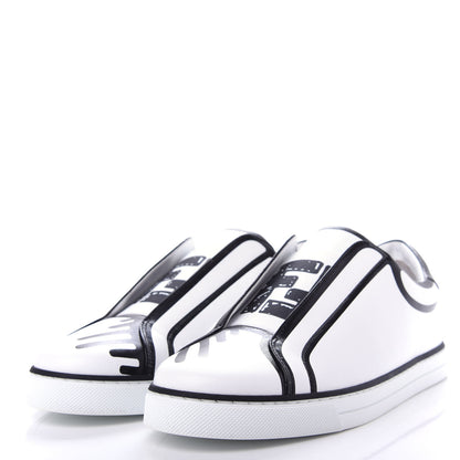 Fendi X JOSHUA VIDES Nappa Rockoclick Slip On Sneakers 39 Snow White Black 3 of 11