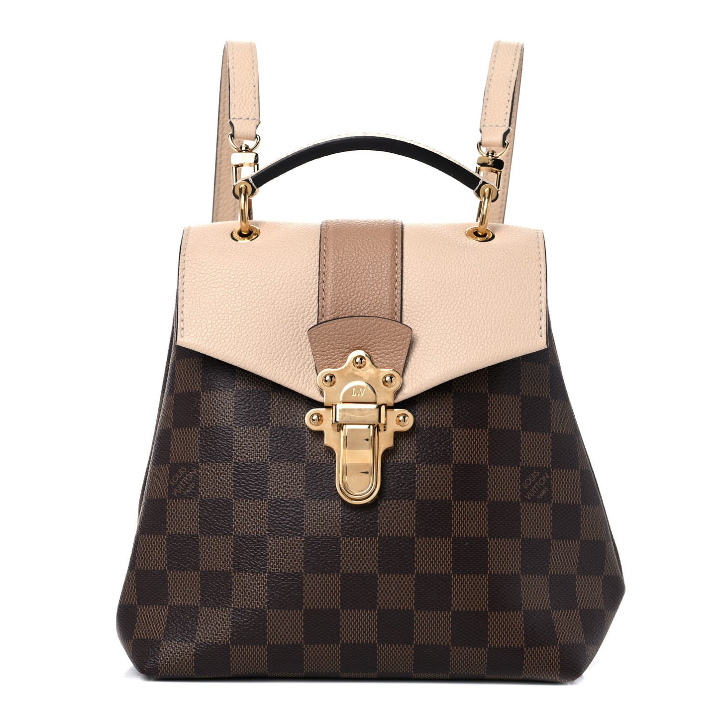 Damier Ebene Clapton Backpack Creme