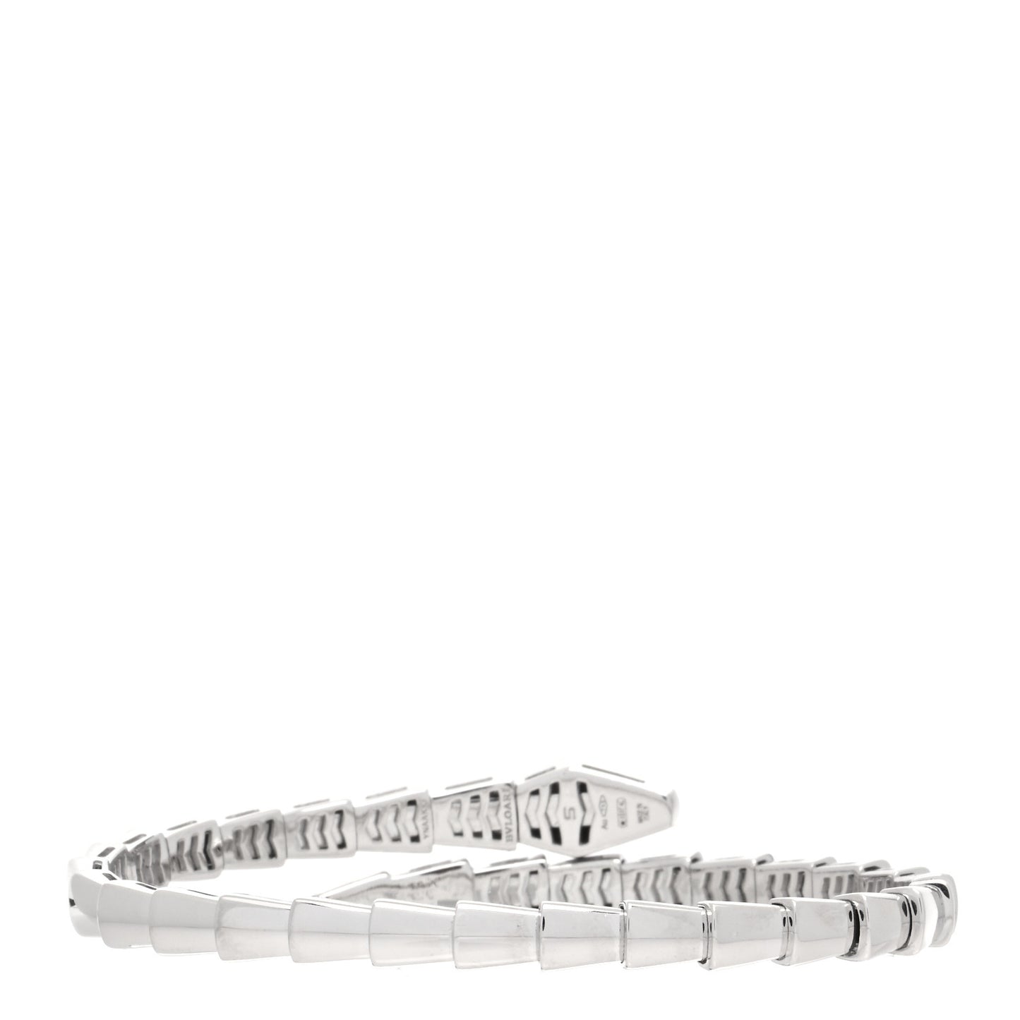 18K White Gold Serpenti Viper Bracelet S