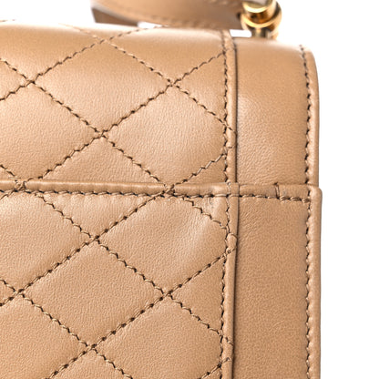 Saint Laurent Lambskin Quilted Mini Gaby Satchel Dark Beige 10 of 10