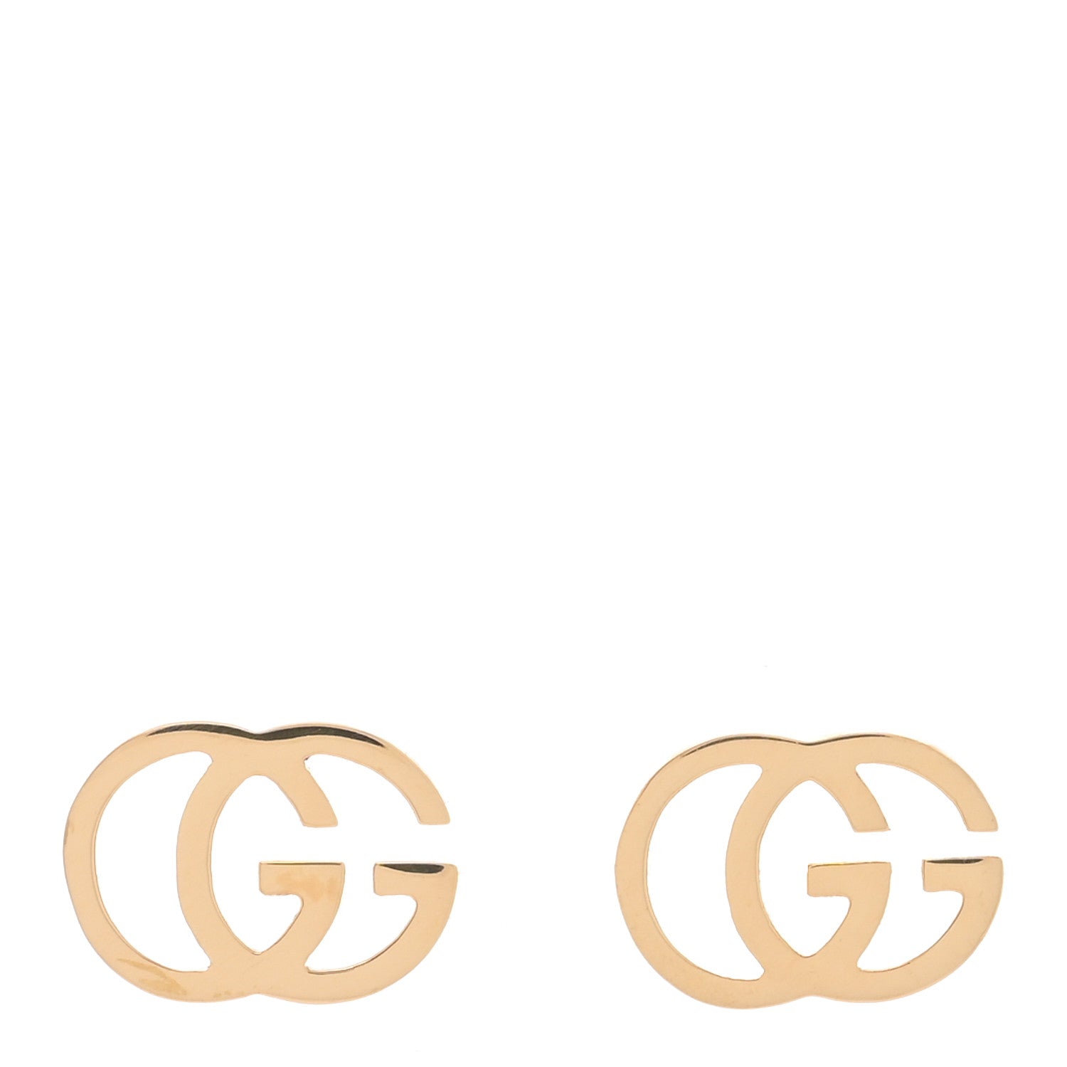 Gucci 18K Yellow Gold GG Tissue Stud Earrings 1 of 4