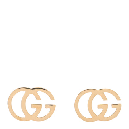 Gucci 18K Yellow Gold GG Tissue Stud Earrings 1 of 4