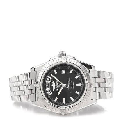 Breitling Stainless Steel 43mm Headwind Day Date Automatic Watch Black A45355 3 of 6
