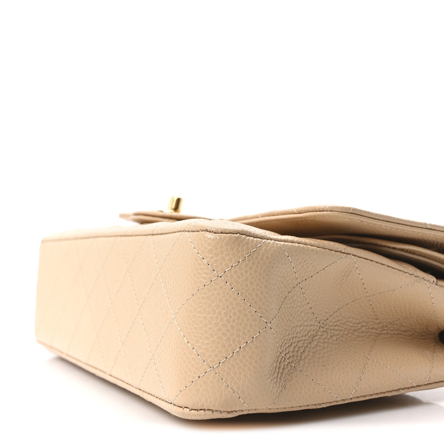 Chanel Caviar Quilted Medium Double Flap Beige 10 of 11