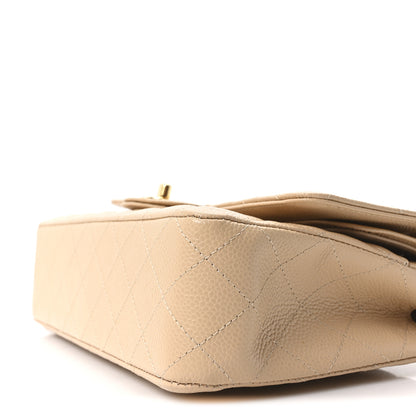 Chanel Caviar Quilted Medium Double Flap Beige 10 of 11