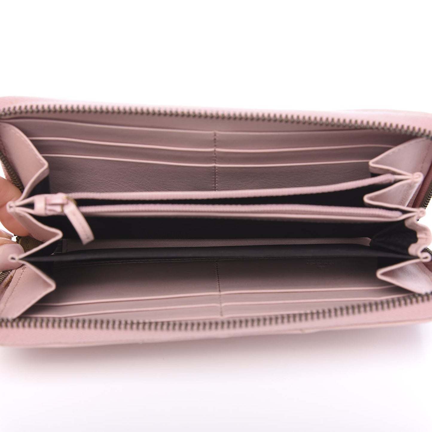Calfskin Matelasse GG Marmont Zip Around Wallet Perfect Pink