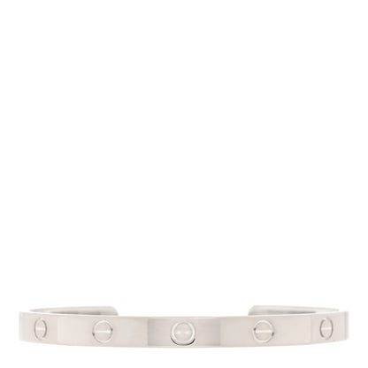 Cartier 18K White Gold LOVE Cuff Bracelet 19 1 of 5