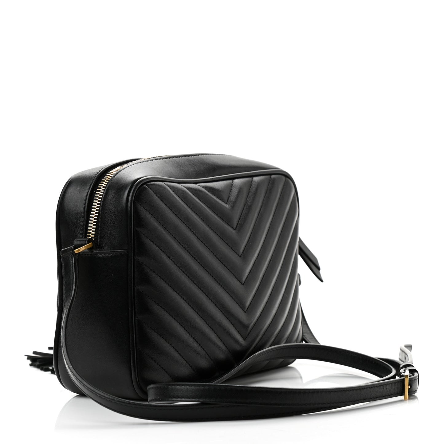 Calfskin Matelasse Monogram Lou Camera Bag Black