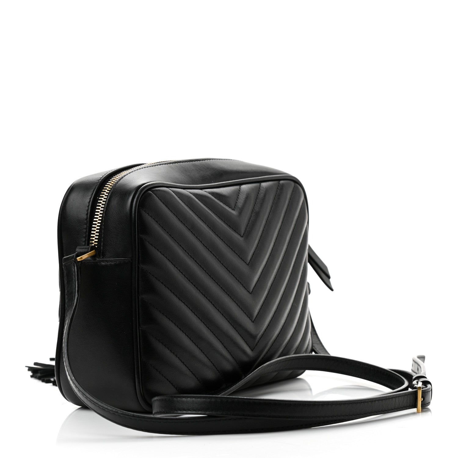 Saint Laurent Calfskin Matelasse Monogram Lou Camera Bag Black 3 of 10