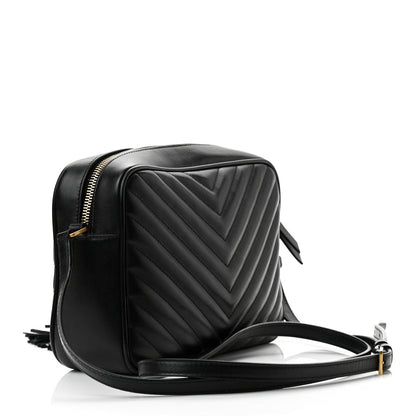 Saint Laurent Calfskin Matelasse Monogram Lou Camera Bag Black 3 of 10