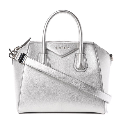 Givenchy Metallic Sugar Goatskin Small Antigona Silver 1 of 8